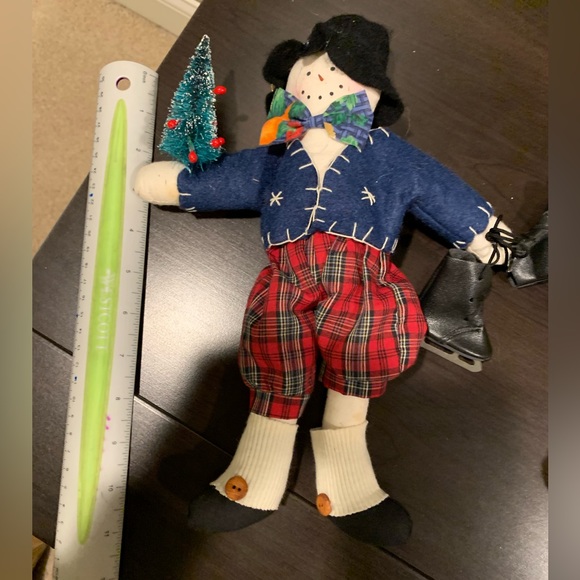 Adorable Plush Snowman & Moose, Gently Used, String Attached for Ornament Use - Picture 6 of 16